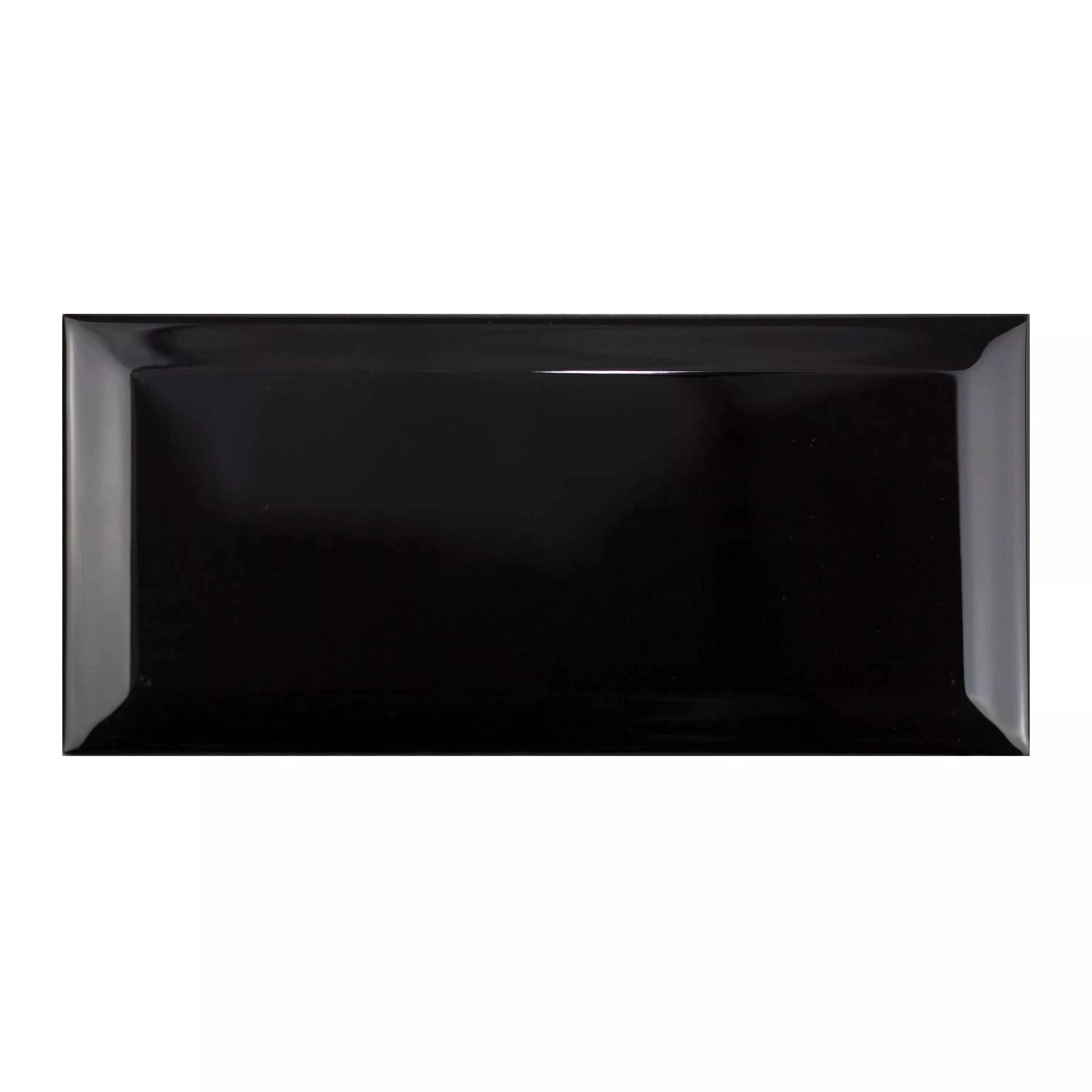 Metro Seinä Tiilet Brasilia Fasetilla 7,5x15x0,7cm Negro