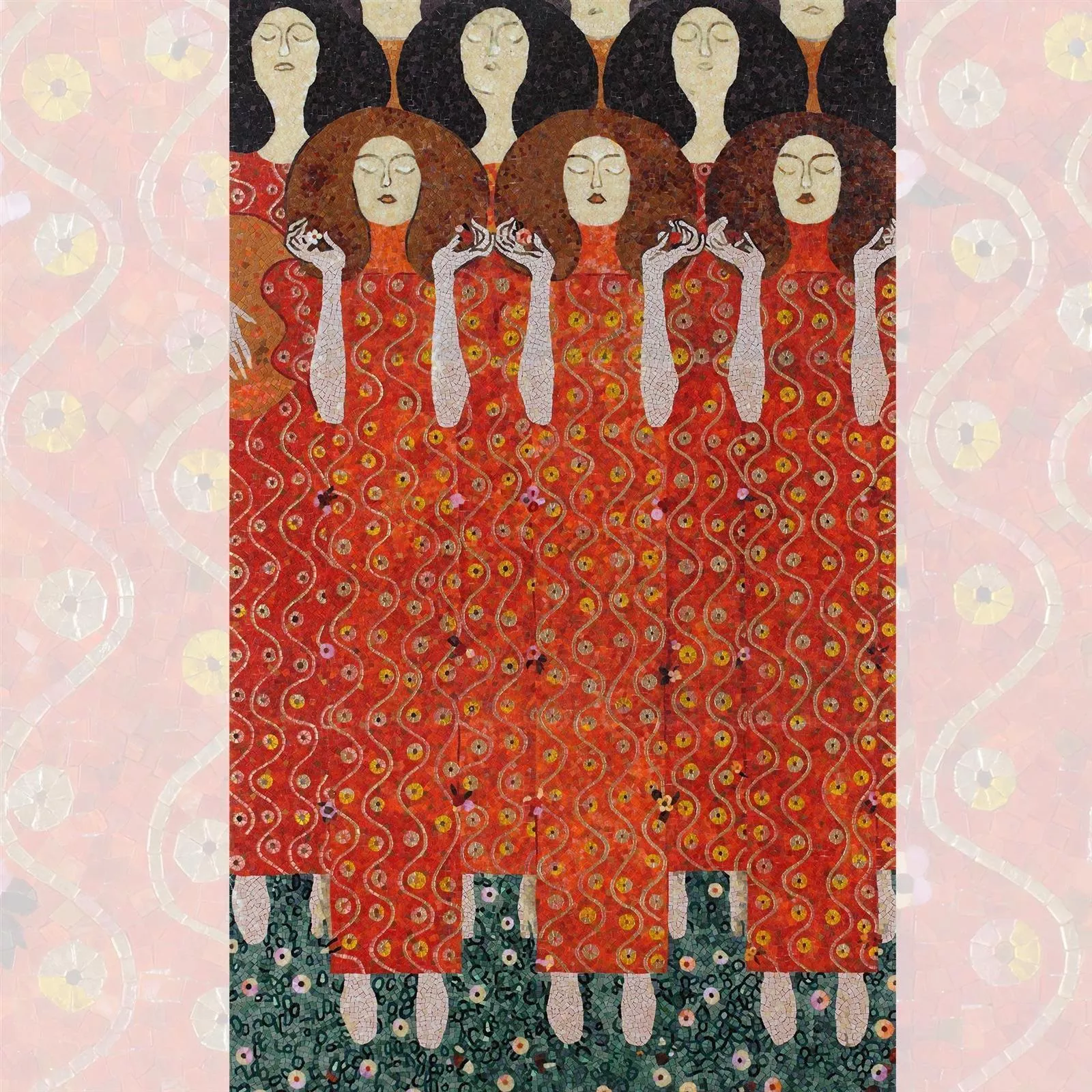 Lasimosaiikki Kuva Singers 140x240cm