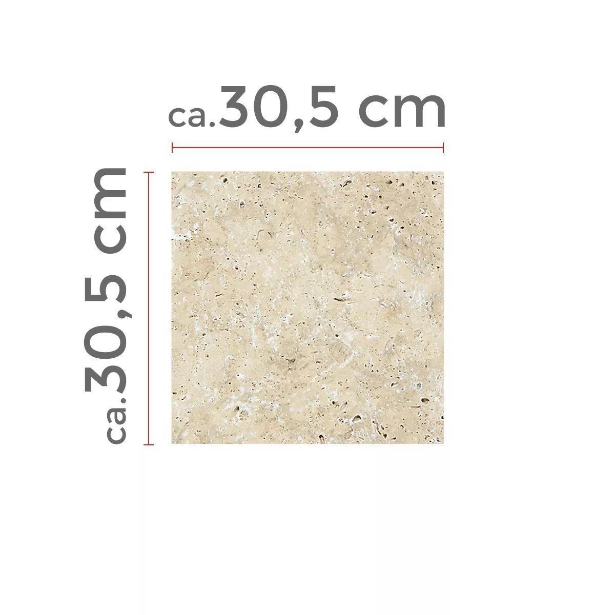 Kuvio Luonnonkivilaatat Travertiini Barga Beige 30,5x30,5cm