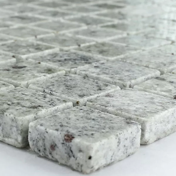 Mosaiikki Laatat Graniitti 23x23x8mm Harmaa Valkoinen