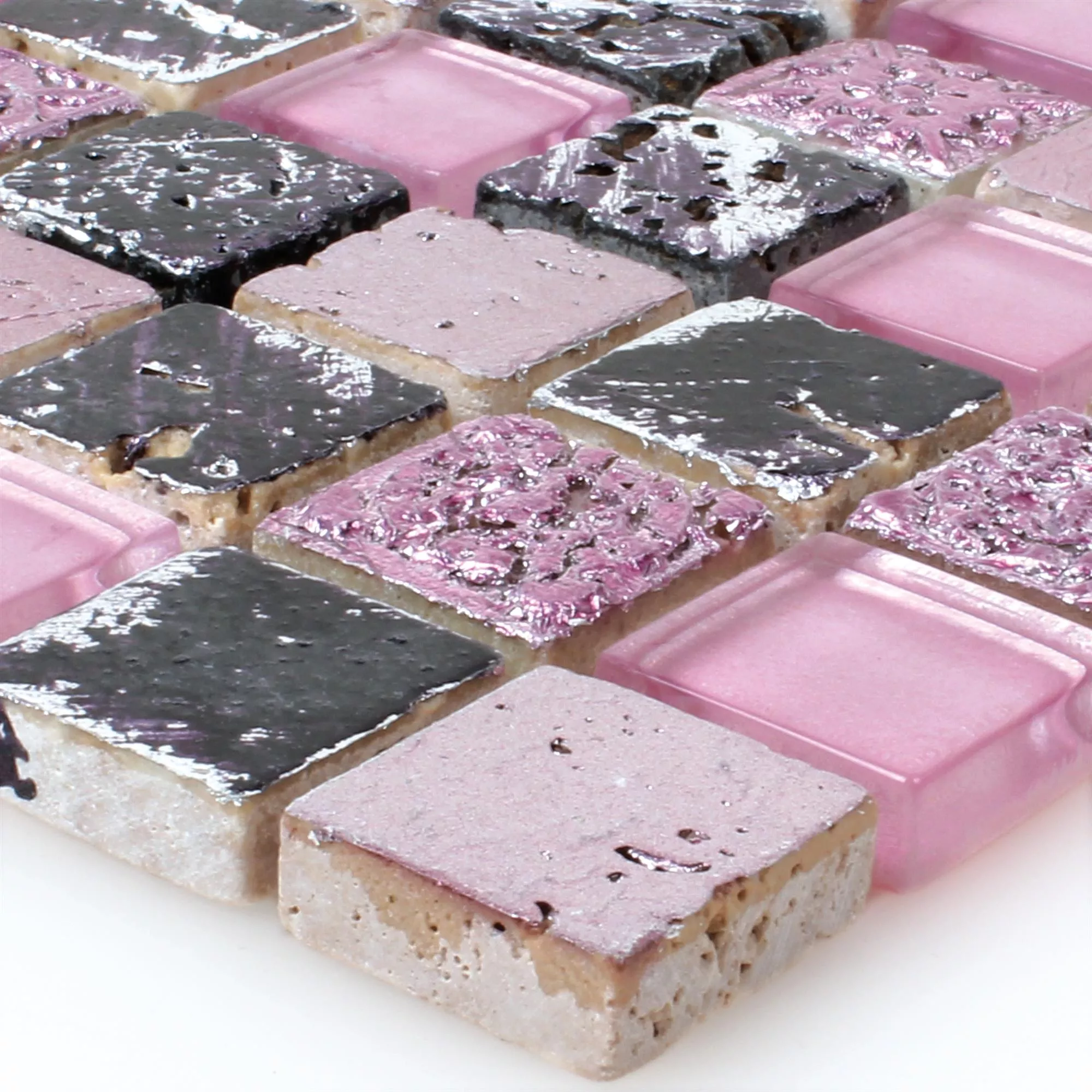Mosaiikki Laatat Lasi Hartsi Luonnonkivi Vaaleanpunainen Mix Mosaiikki Laatat Lasi Hartsi Luonnonkivi Vaaleanpunainen Mix