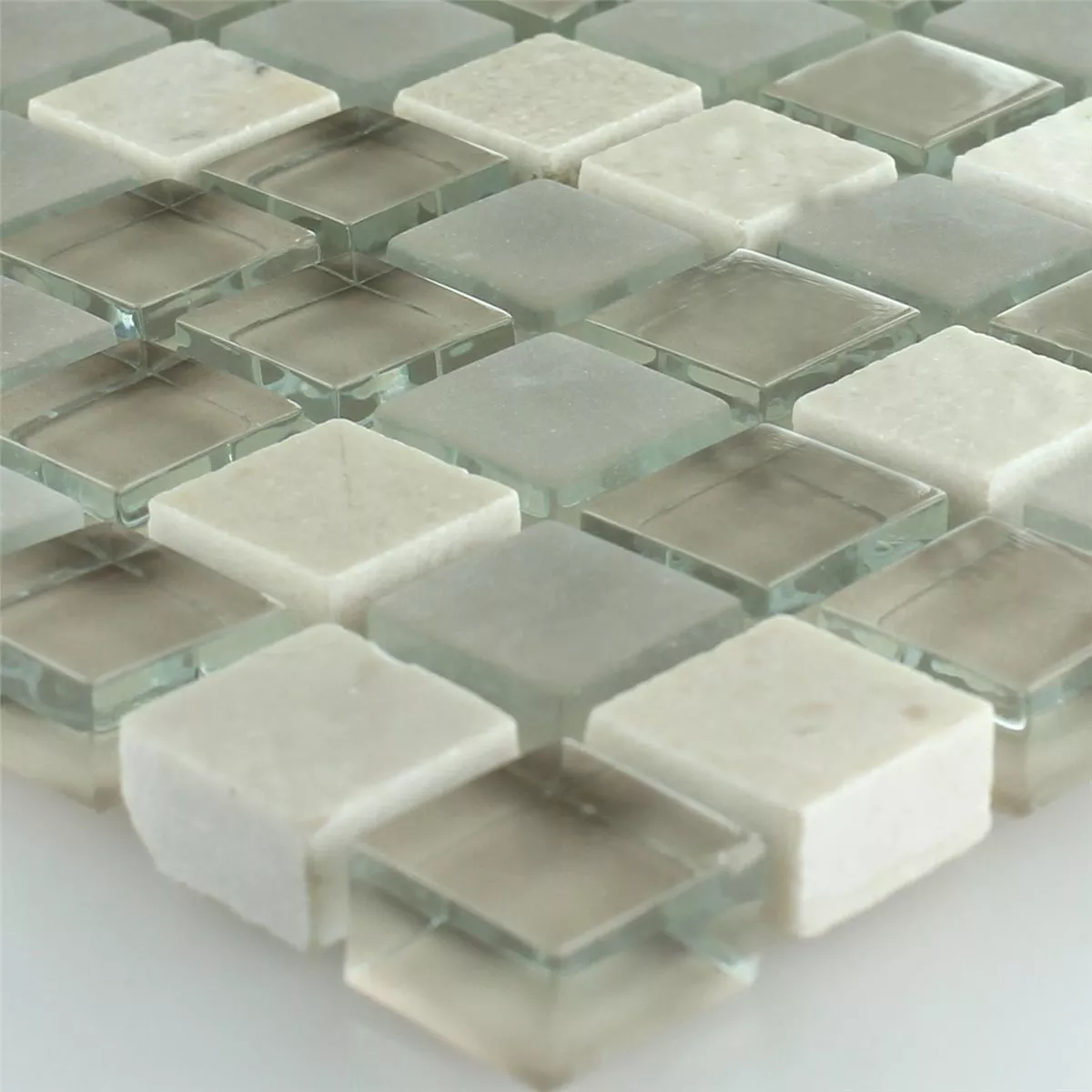 Mosaiikki Laatat Lasi Marmori Barbuda Kerma 15x15x8mm