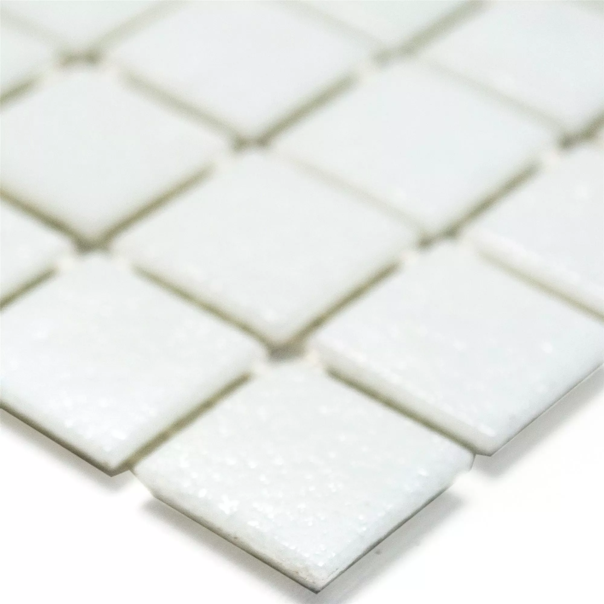 Lasimosaiikki Laatat Valkoinen Uni 20x20x4mm Lasimosaiikki Laatat Valkoinen Uni 20x20x4mm