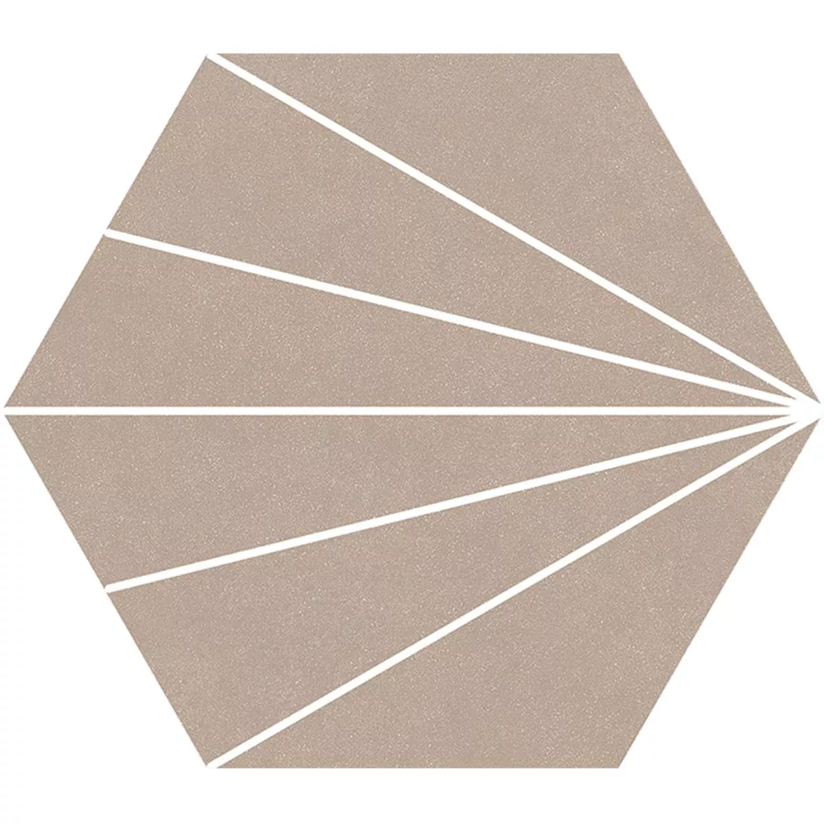 Posliinikivitavarat Laatat Millennium Kuusikulmio 3D Optiikka Taupe 22,5 x 25,9cm