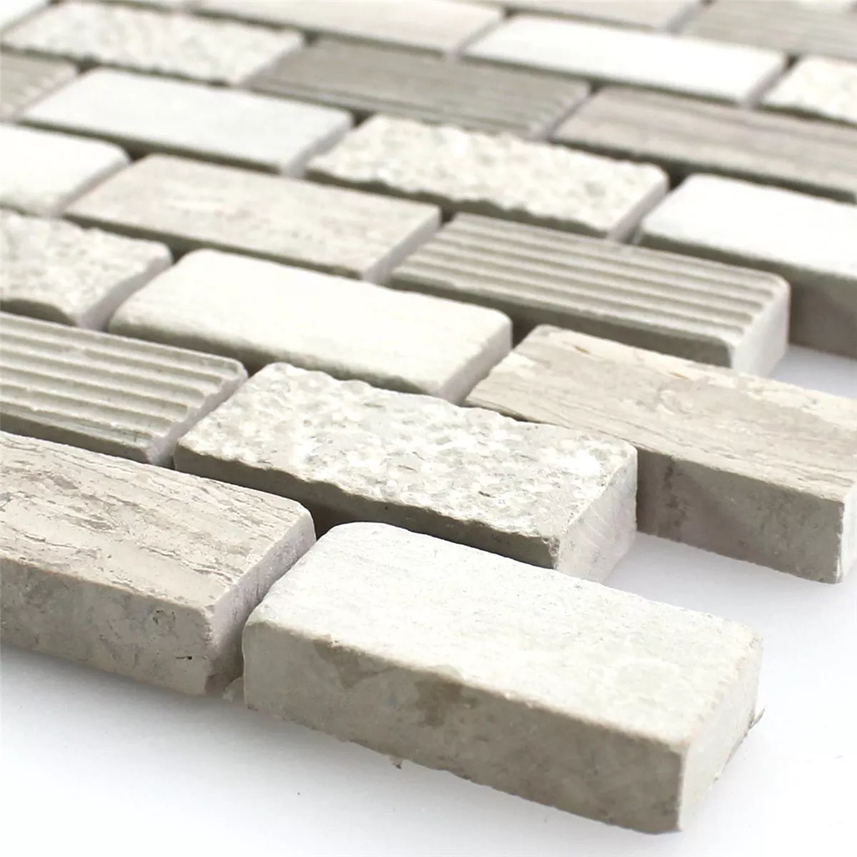 Mosaiikki Laatat Luonnonkivi Macciato Beige Brown 15x30x8mm Mosaiikki Laatat Luonnonkivi Macciato Beige Brown 15x30x8mm