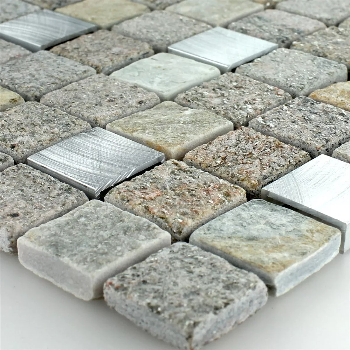 Mosaiikki Laatat Kvartsiitti Alu Luonnonkivi 23x23x8mm