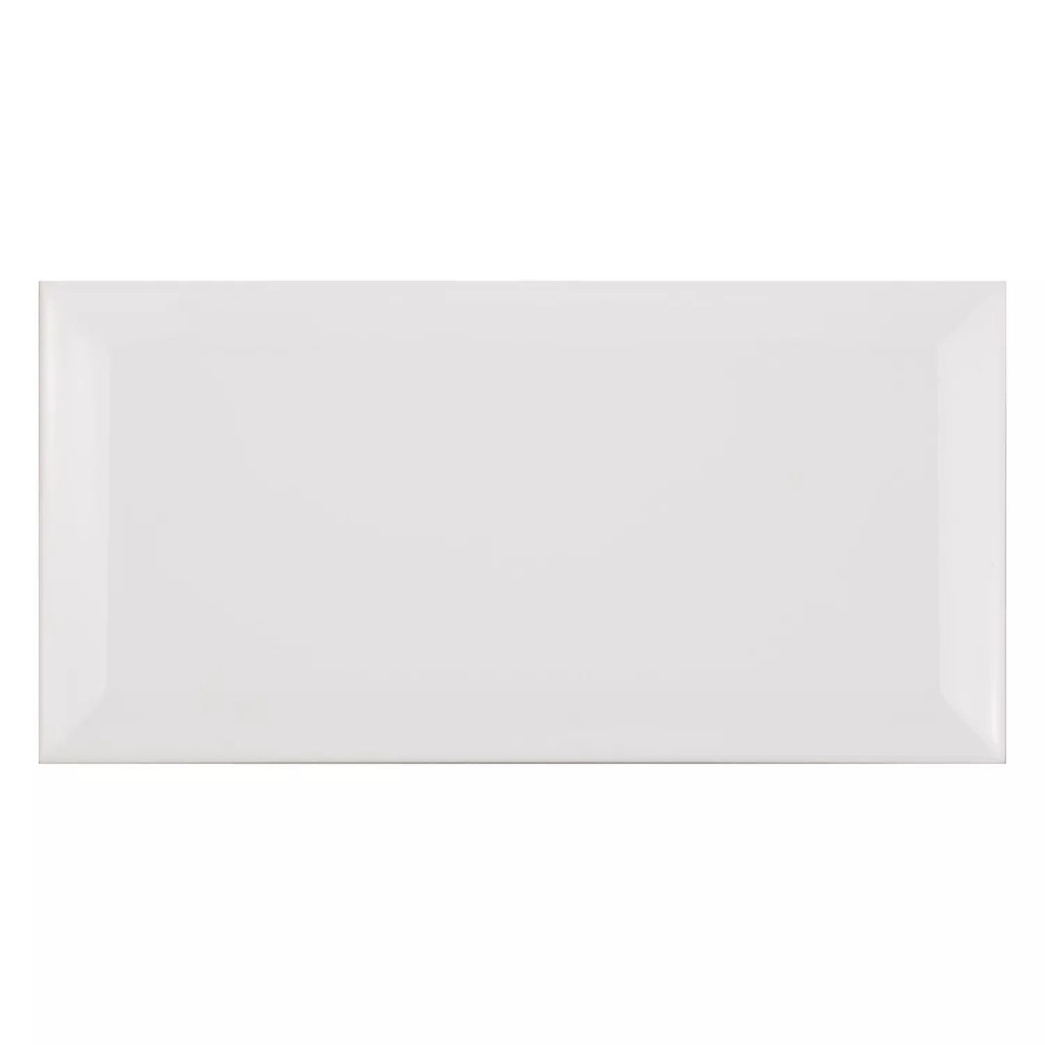 Metro laatta Valkoinen Himmeä 10x20 cm Fasetilla Jasper Blanco