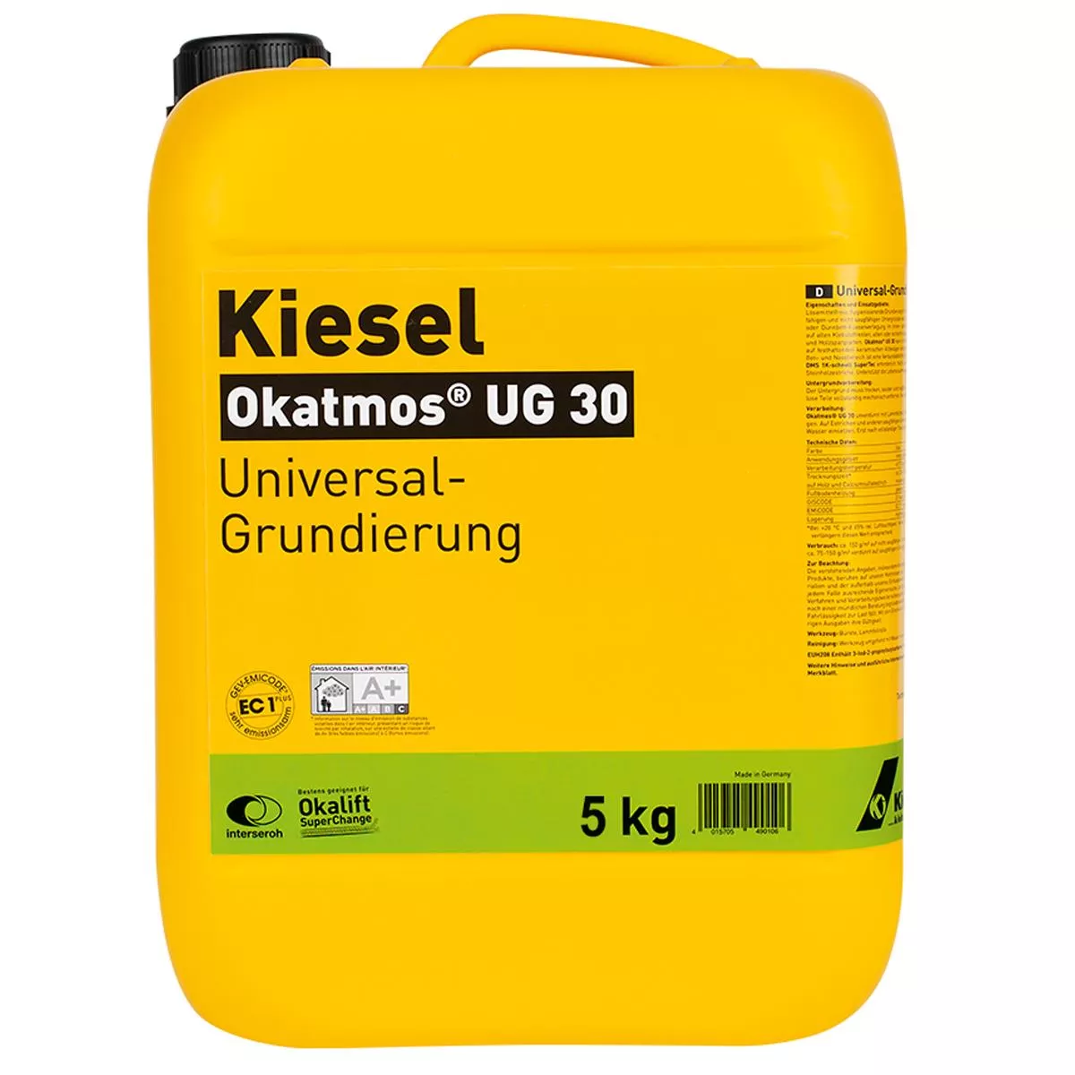 Yleispohjamaali Kiesel Okatmos UG 30 Sininen 5 kg