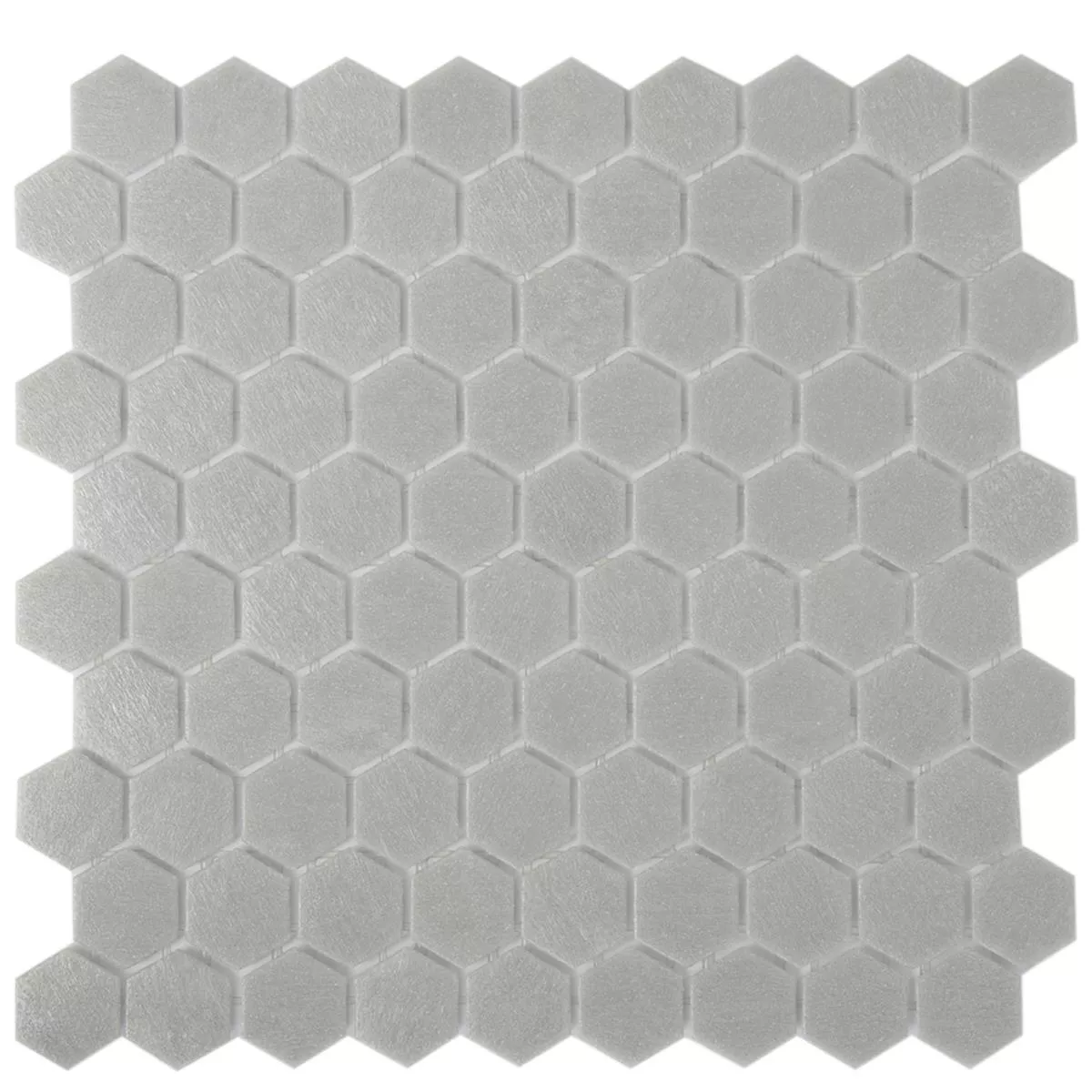 Lasimosaiikki Laatat Trend-Vi Hexagonal 152 Harmaa