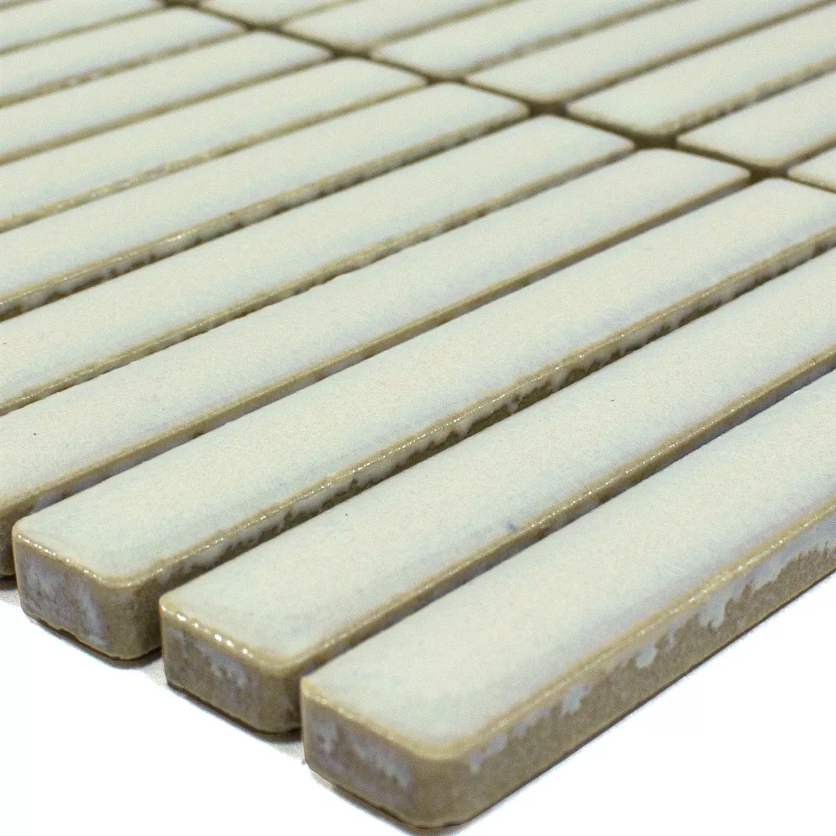 Mosaiikki Laatta Wallachia Vaalean Harmaa Kimaltelevaa 12x92x8 mm