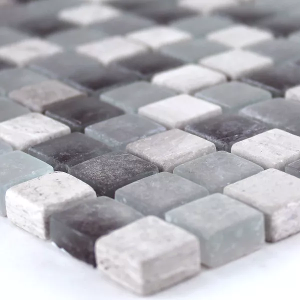 Mosaiikki Laatat Lasi Marmori 15x15x8mm Violetti Mix