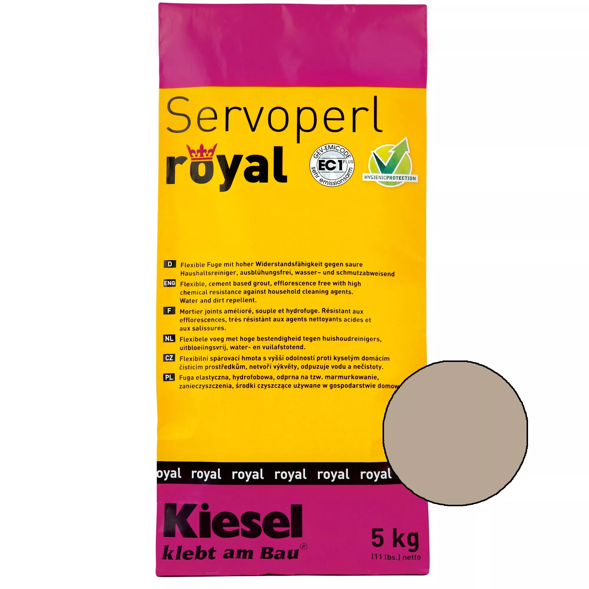Kiesel Servoperl royal - saumaseos -5 kg Mochacino