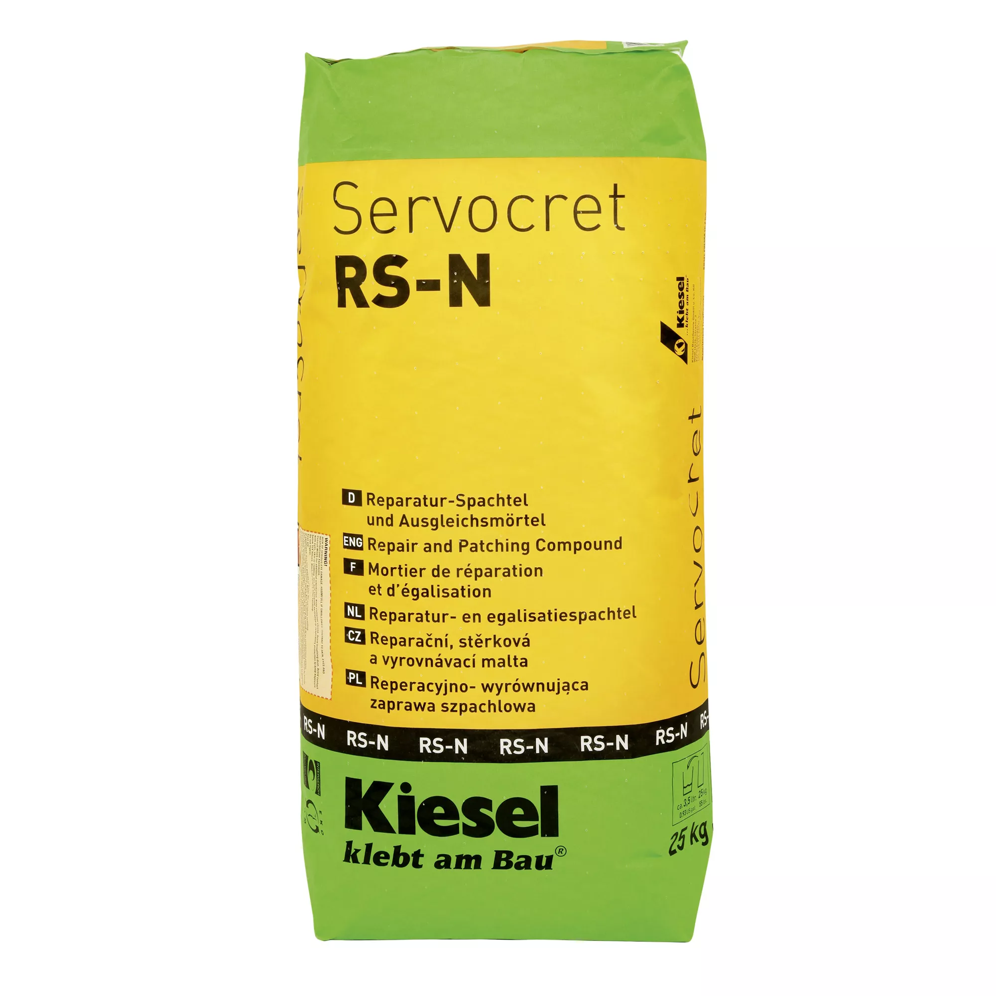 Kiesel Servocret RS-N - korjauslastalla ja tasoituslaastilla (25KG)