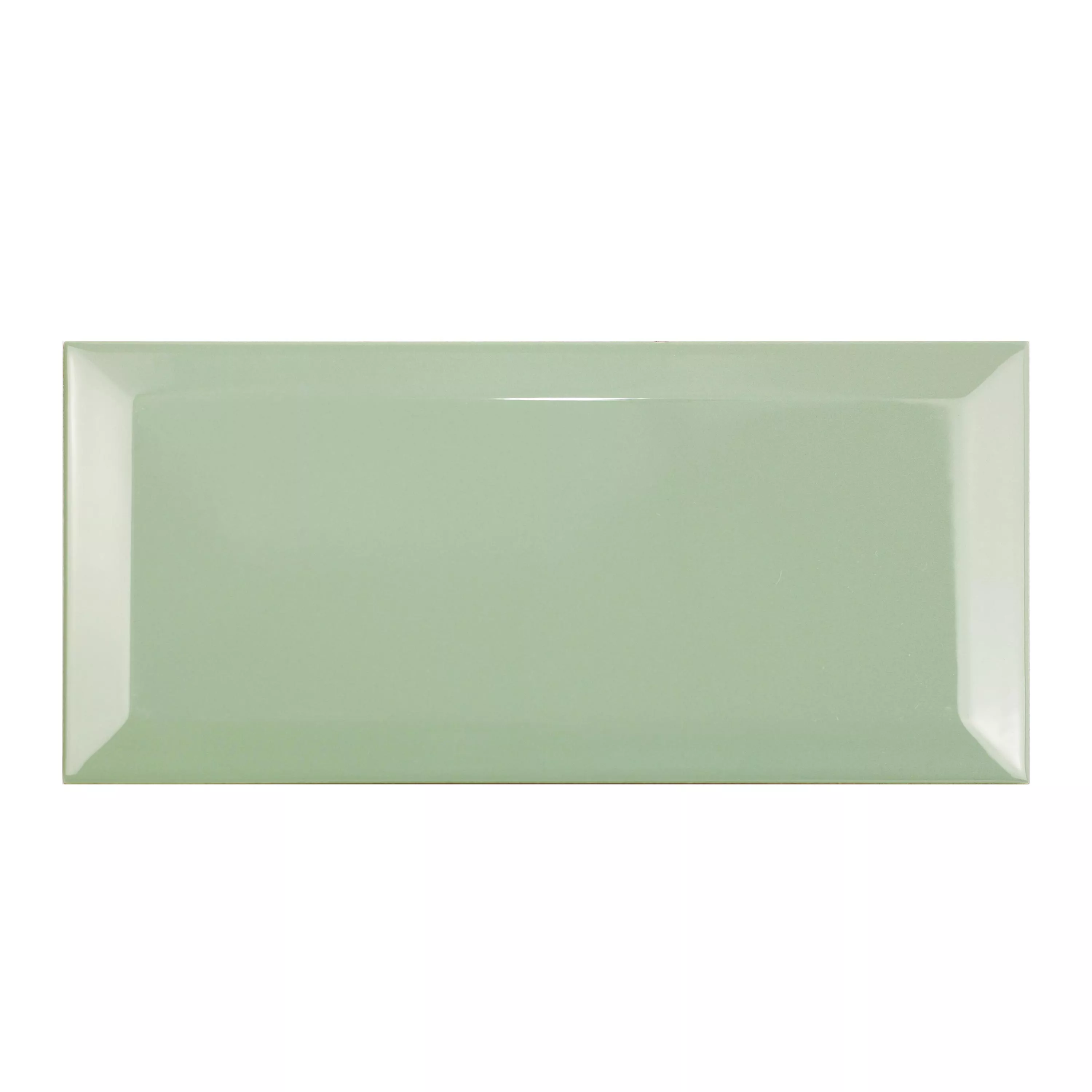 Metro Seinä Tiilet Brasilia Fasetilla 7,5x15x0,7cm Verde