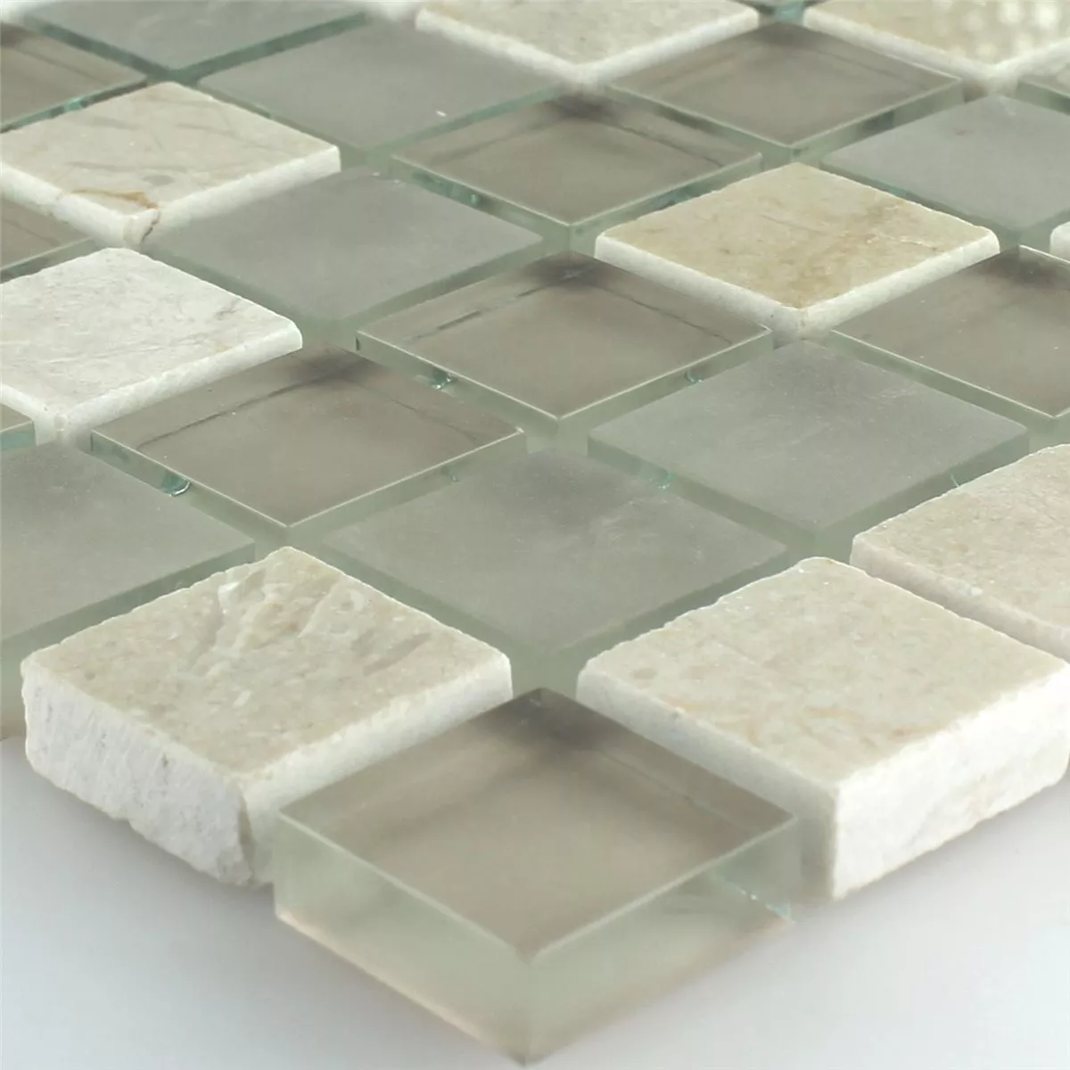 Mosaiikki Laatat Lasi Marmori Barbuda Kerma 23x23x8mm