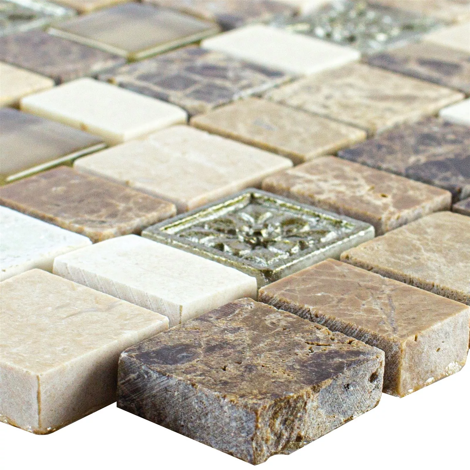 Kuvio osoitteesta Mosaiikki Laatat Moranbah Ruskea Beige Valkoinen