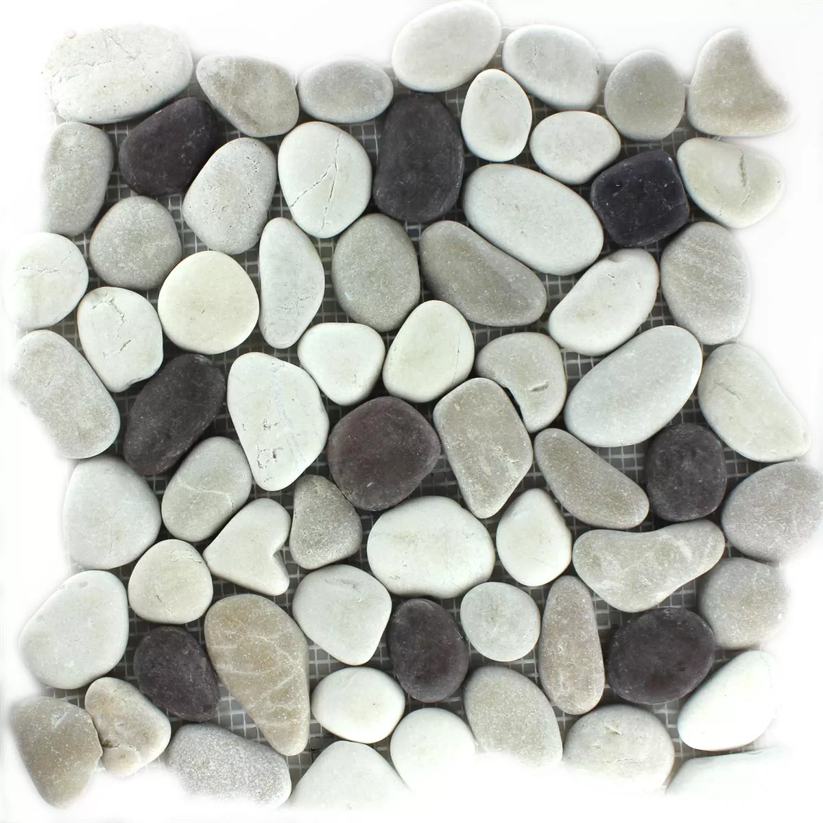 Mosaiikki Laatat Joen Kiviä Valkoinen Beige Vaaleanpunainen Mosaiikki Laatat Joen Kiviä Valkoinen Beige Vaaleanpunainen
