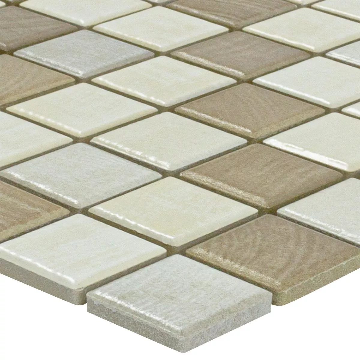 Keraaminen Mosaiikki Laatat Luminara Puinen Ilme Ruskea Beige Keraaminen Mosaiikki Laatat Luminara Puinen Ilme Ruskea Beige
