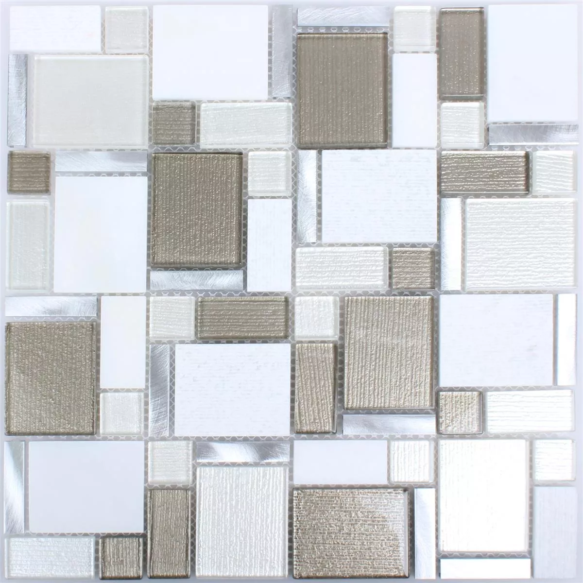 Mosaiikki Laatat materiaalien Sekoitus Echo Valkoinen Beige