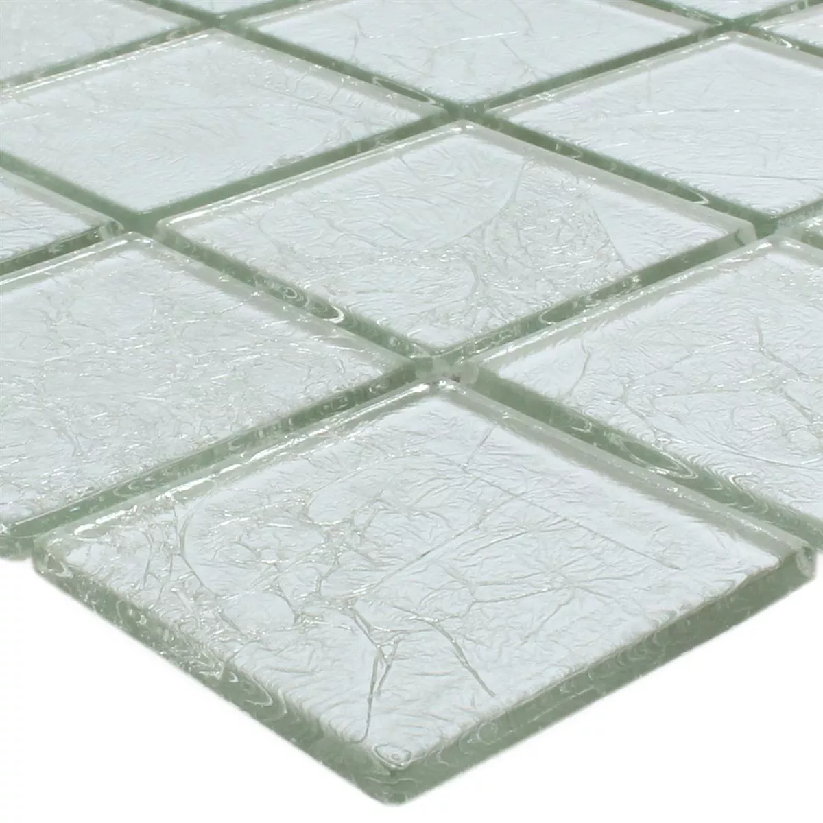 Mosaiikki Laatat Lasi Lucca Hopea 48x48x4mm Mosaiikki Laatat Lasi Lucca Hopea 48x48x4mm