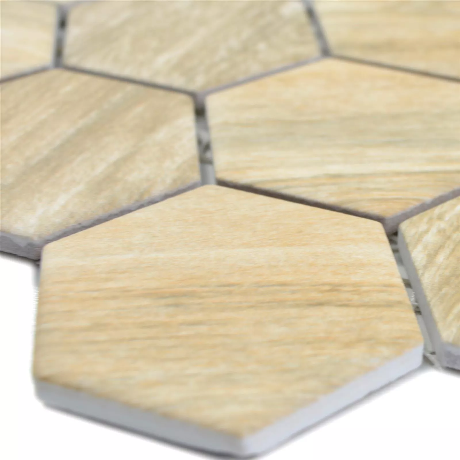 Keraaminen Mosaiikki Duponti Kuusikulmio Puinen Ilme Beige Keraaminen Mosaiikki Duponti Kuusikulmio Puinen Ilme Beige