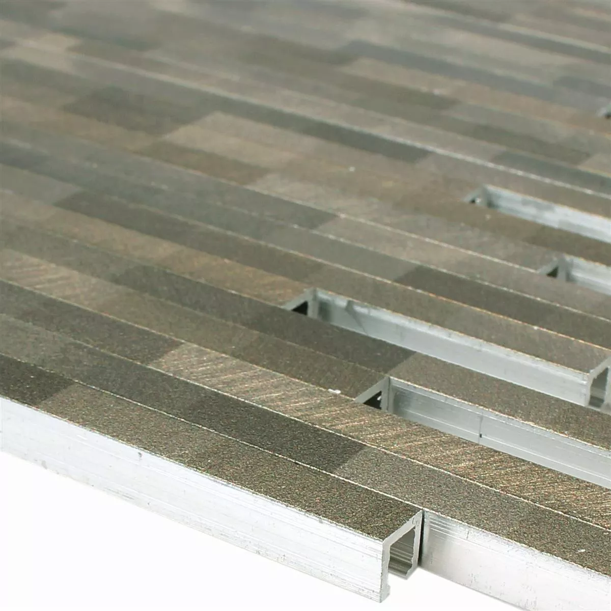 Mosaiikki Laatat Alumiini Wishbone Ruskea Beige