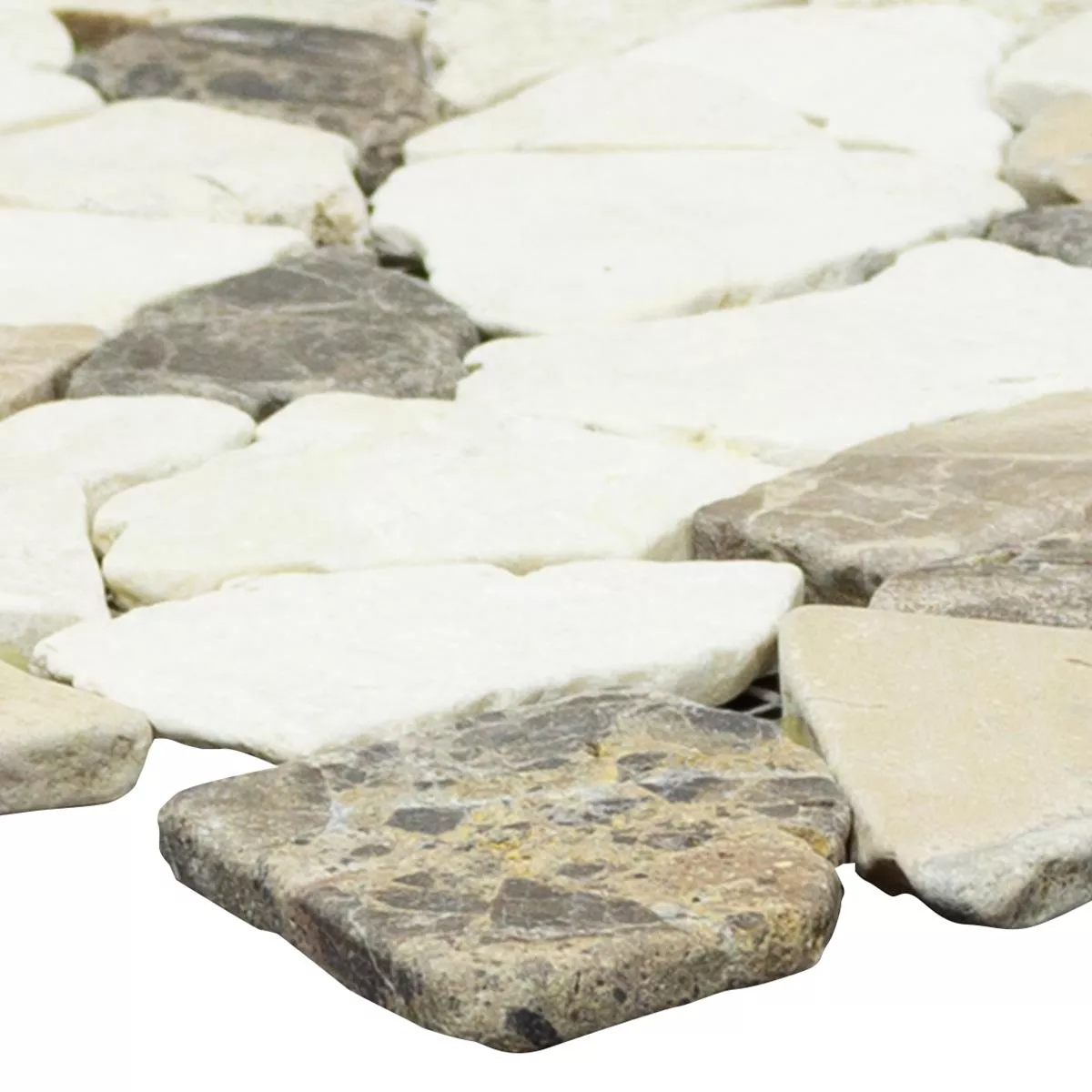 Marmorimurtuma Mosaiikki Laatat Dolcevista Ruskea Valkoinen Marmorimurtuma Mosaiikki Laatat Dolcevista Ruskea Valkoinen