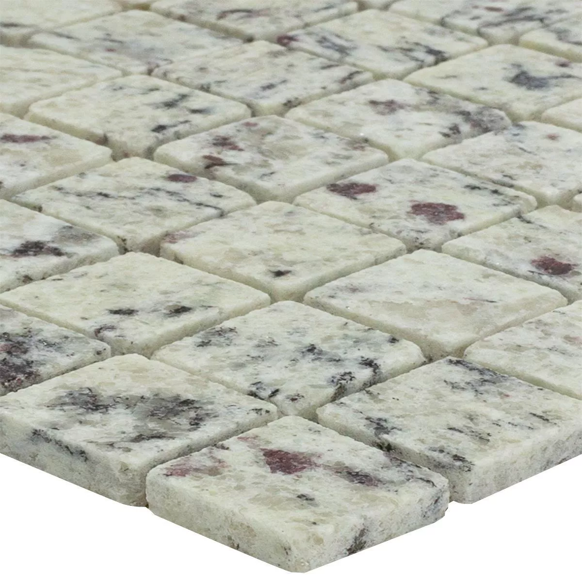 Mosaiikki Laatat Graniitti 23x23x8mm Kashmir Valkoinen