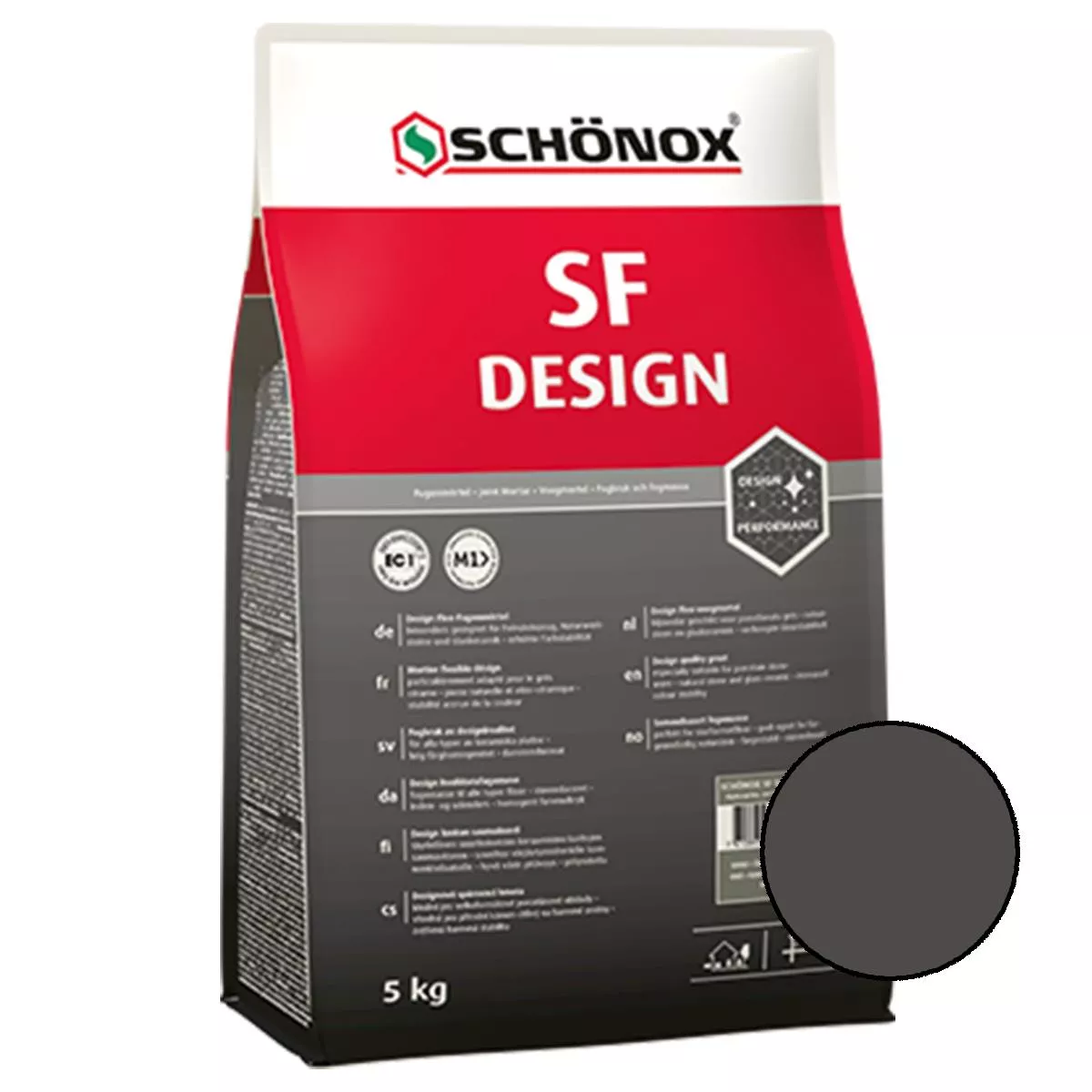 Grout Schönox SF Design Tummanharmaa 5 kg