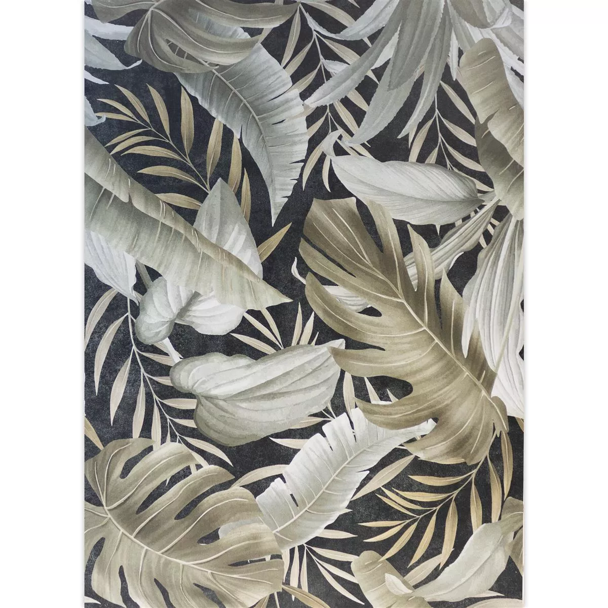Seinä Tiilet Honolulu Floral 60x120cm Musta