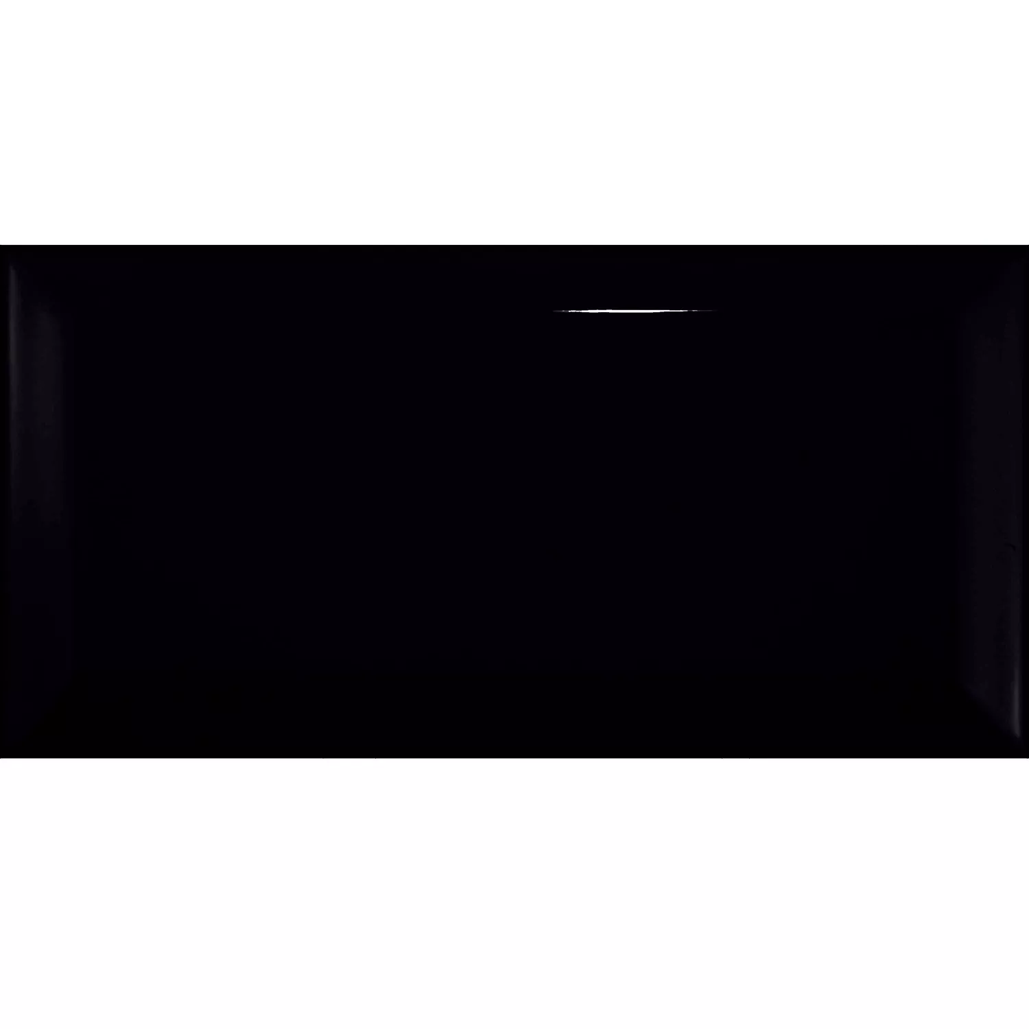 Metro laatta Musta Kimaltelevaa 7,5x15 cm Fasetilla Pitcox Negro