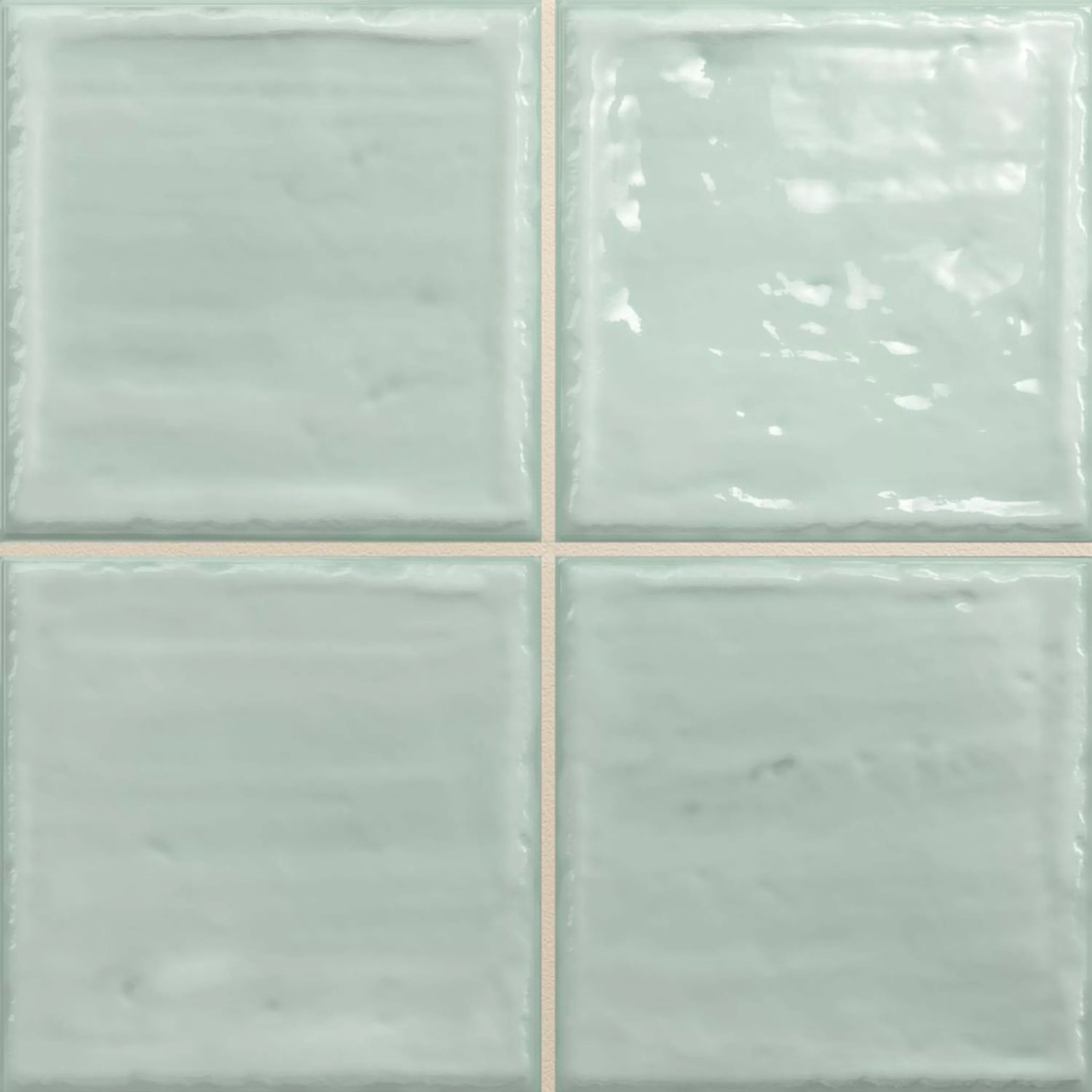 Seinä Tiilet Verbania Kimaltelevaa Aaltoileva Turkoosi 20x20cm Seinä Tiilet Verbania Kimaltelevaa Aaltoileva Turkoosi 20x20cm