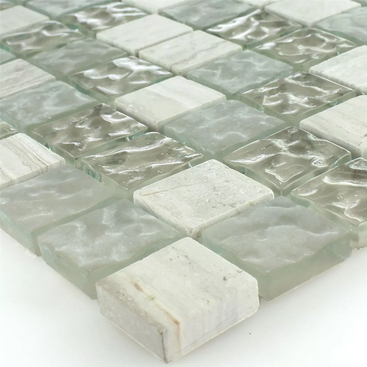 Mosaiikki Laatat Lasi Marmori Burlywood 23x23x8mm Rummutti