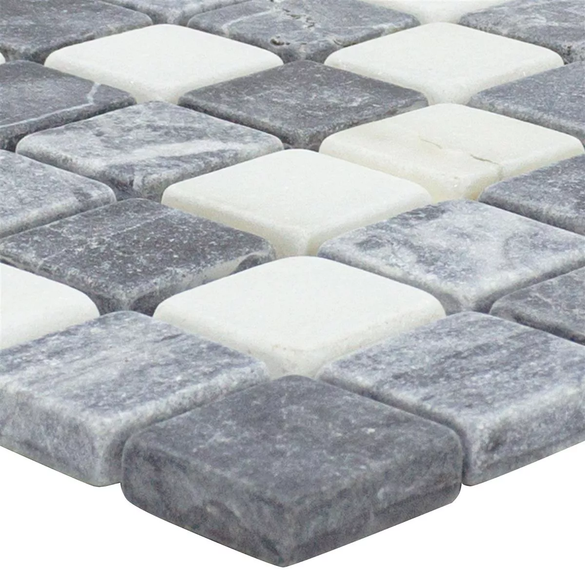 Marmori Luonnonkivi Mosaiikki Laatat Stanford Harmaa Valkoinen Marmori Luonnonkivi Mosaiikki Laatat Stanford Harmaa Valkoinen