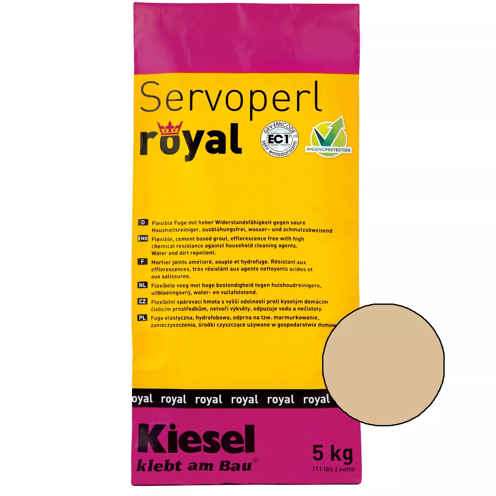 Kiesel Servoperl royal - saumaseos - 5 kg Safari Sand