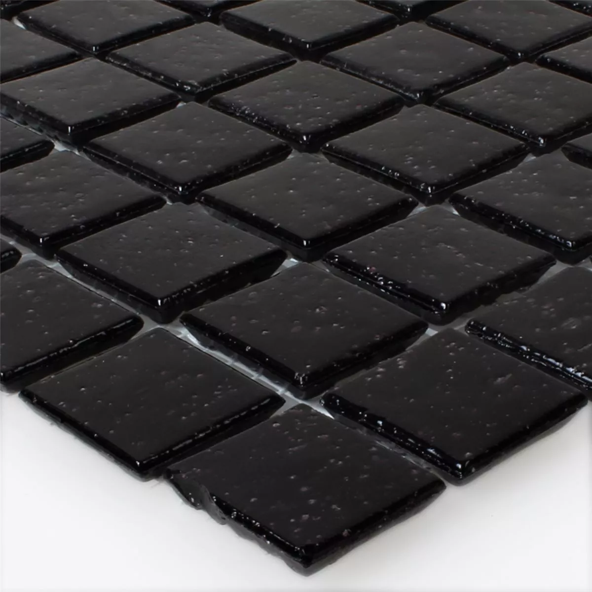 Lasimosaiikki Laatat Musta Uni 20x20x4mm Lasimosaiikki Laatat Musta Uni 20x20x4mm
