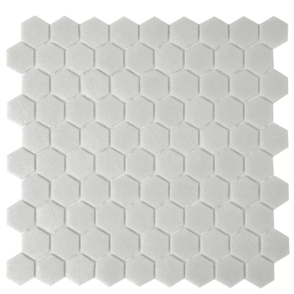 Lasimosaiikki Laatat Trend-Vi Hexagonal 150 Vaalean Harmaa