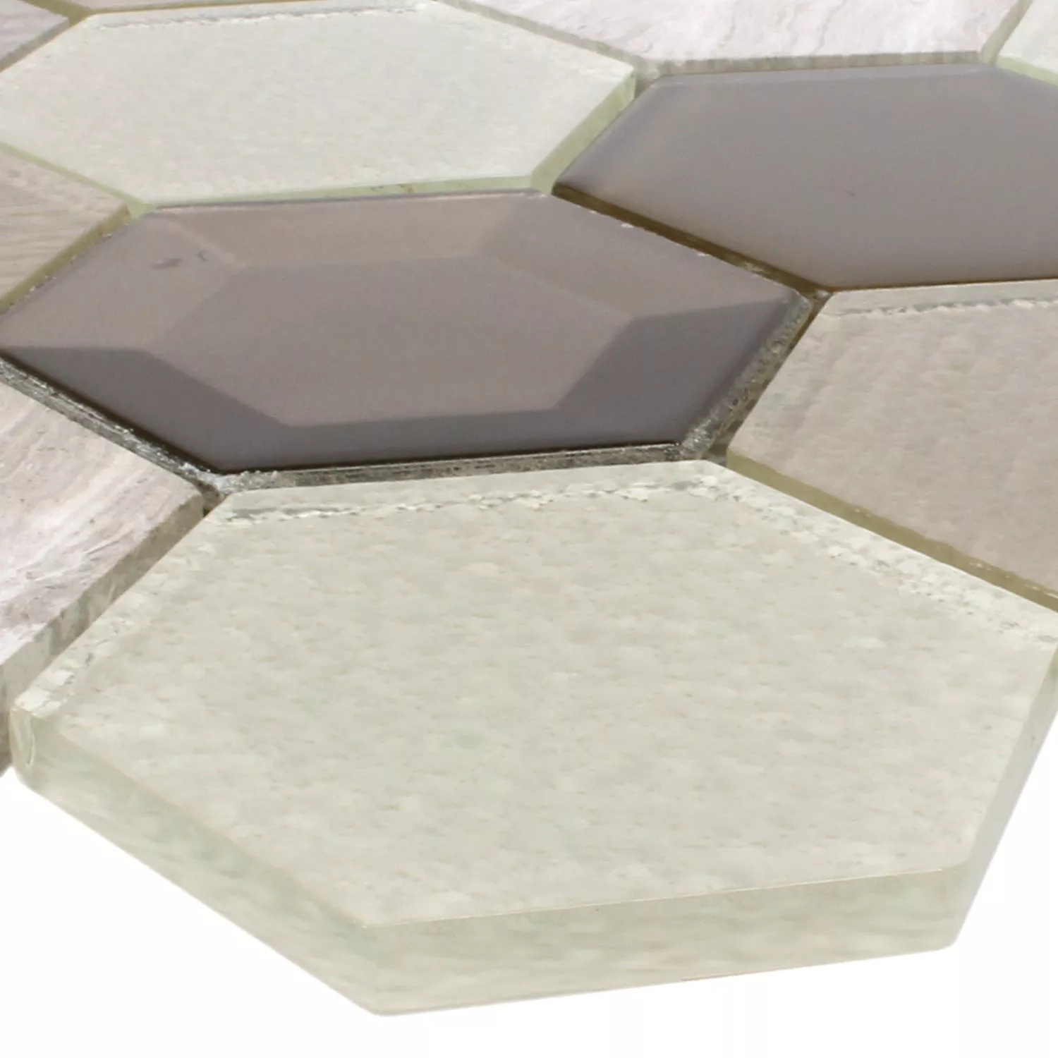 Mosaiikki Laatat Concrete Lasi Luonnonkivi 3D Beige