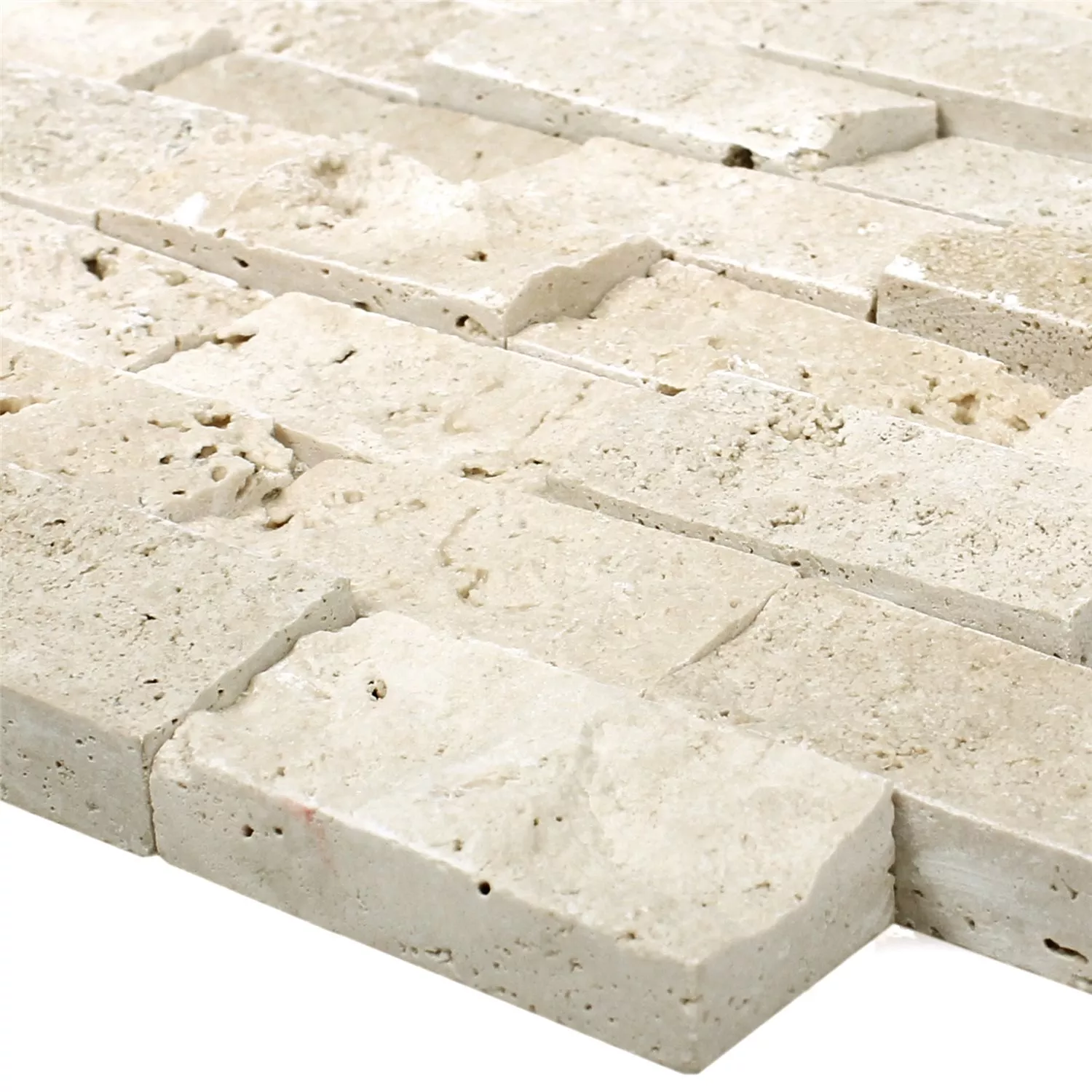 Mosaiikki Laatat Travertiini Barga Beige 3D Mosaiikki Laatat Travertiini Barga Beige 3D