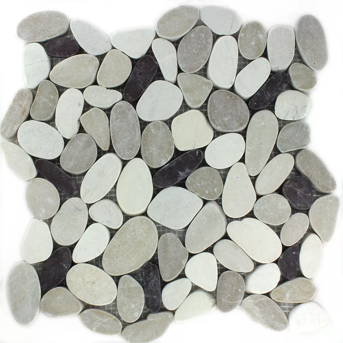 Mosaiikki Laatat Joen Kiviä Sahattu Valkoinen Beige Vaaleanpunainen Mosaiikki Laatat Joen Kiviä Sahattu Valkoinen Beige Vaaleanpunainen