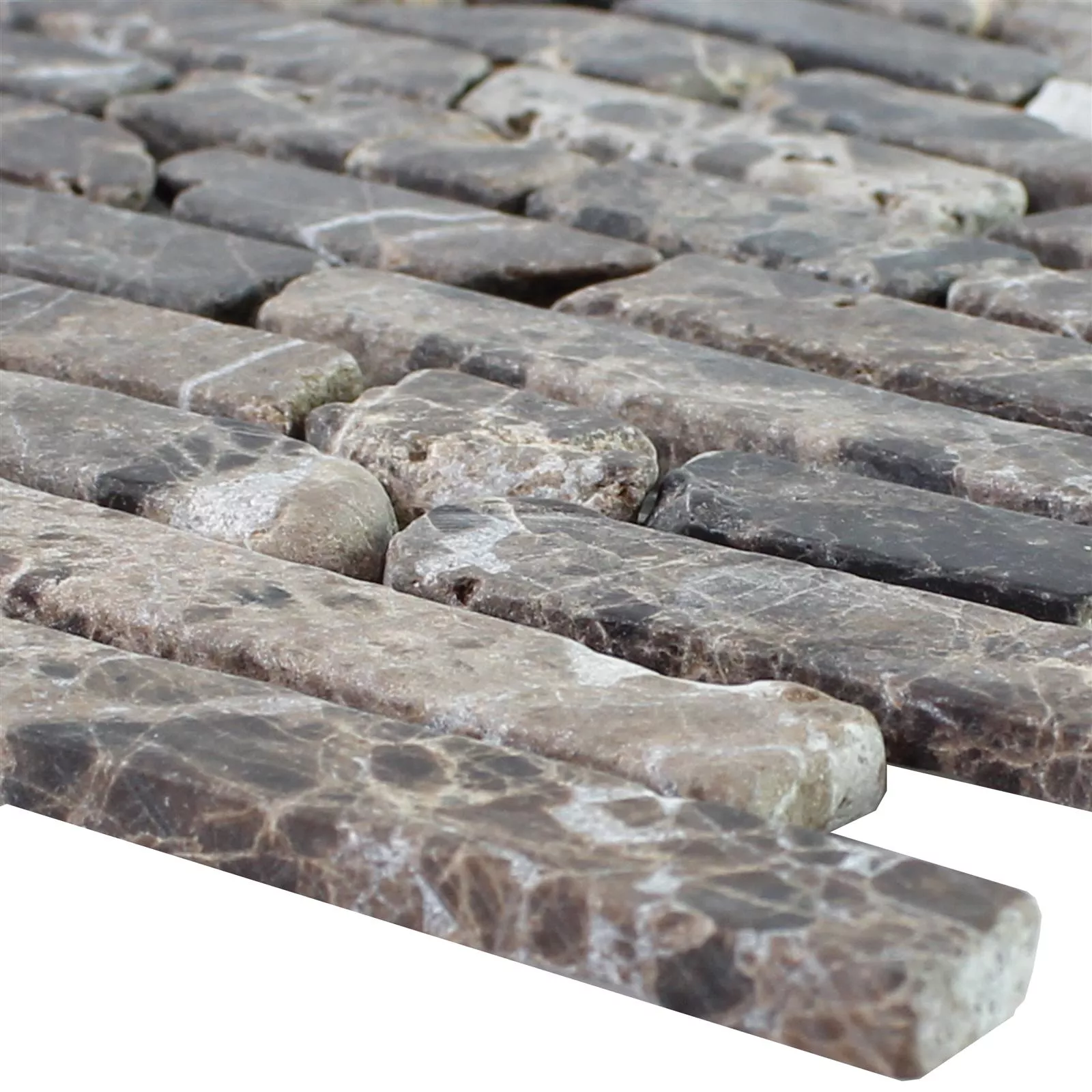 Marmori Luonnonkivi Mosaiikki Laatat Rocky Ruskea Marmori Luonnonkivi Mosaiikki Laatat Rocky Ruskea