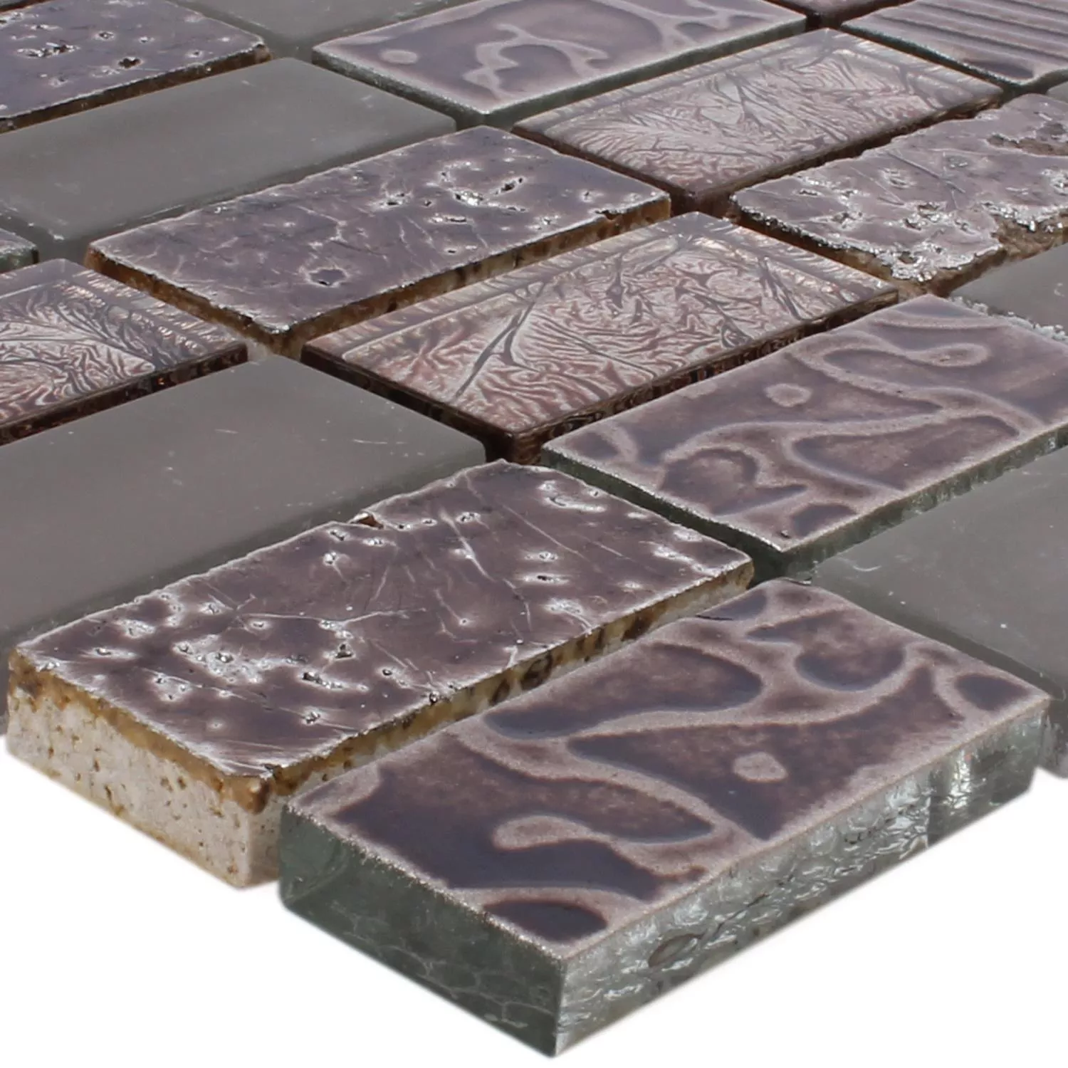 Mosaiikki Laatat Lasi Luonnonkivi Piroshka Ruskea