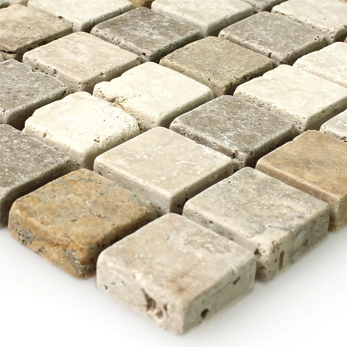 Mosaiikki Laatat Luonnonkivi Ruskea Beige Punainen Mosaiikki Laatat Luonnonkivi Ruskea Beige Punainen