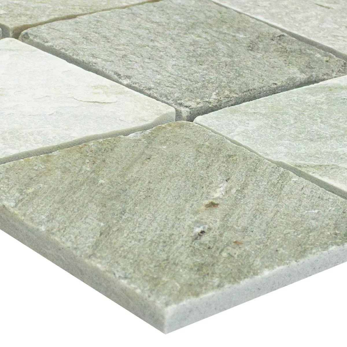 Mosaiikki Laatat Kvartsiitti Beige Harmaa 100x100mm
