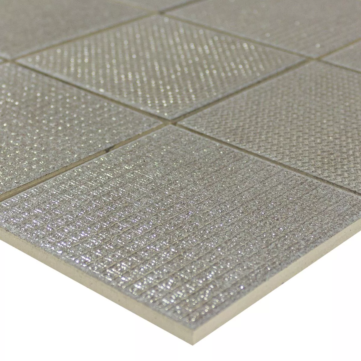 Areora Keraaminen Mosaiikki Metallic Harmaa
