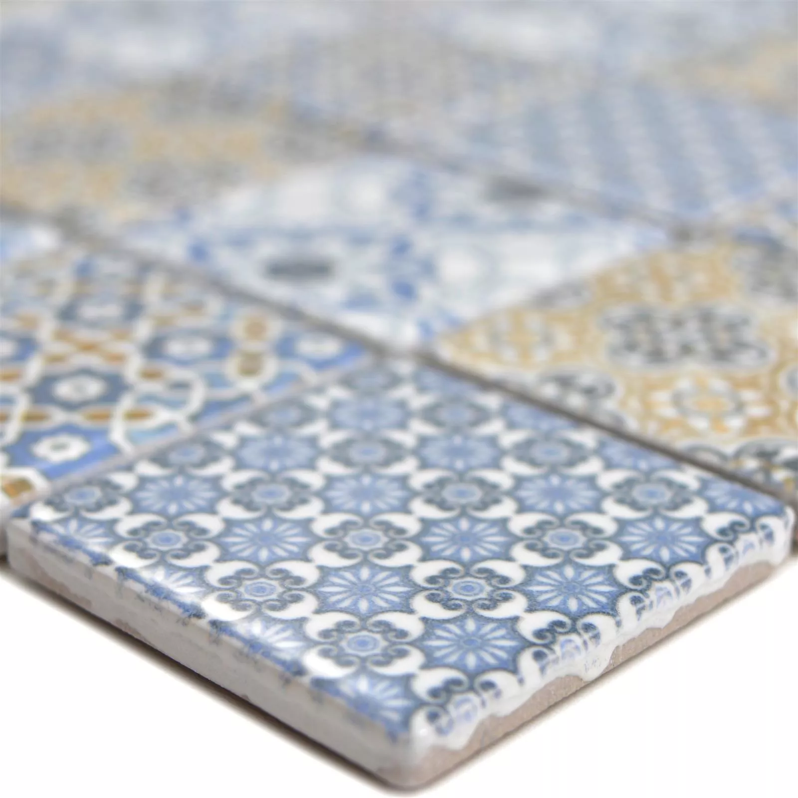 Keramiikka Mosaiikki Laatat Daymion Retro Optiikka Neliö 47 Sininen Ruskea Keramiikka Mosaiikki Laatat Daymion Retro Optiikka Neliö 47 Sininen Ruskea