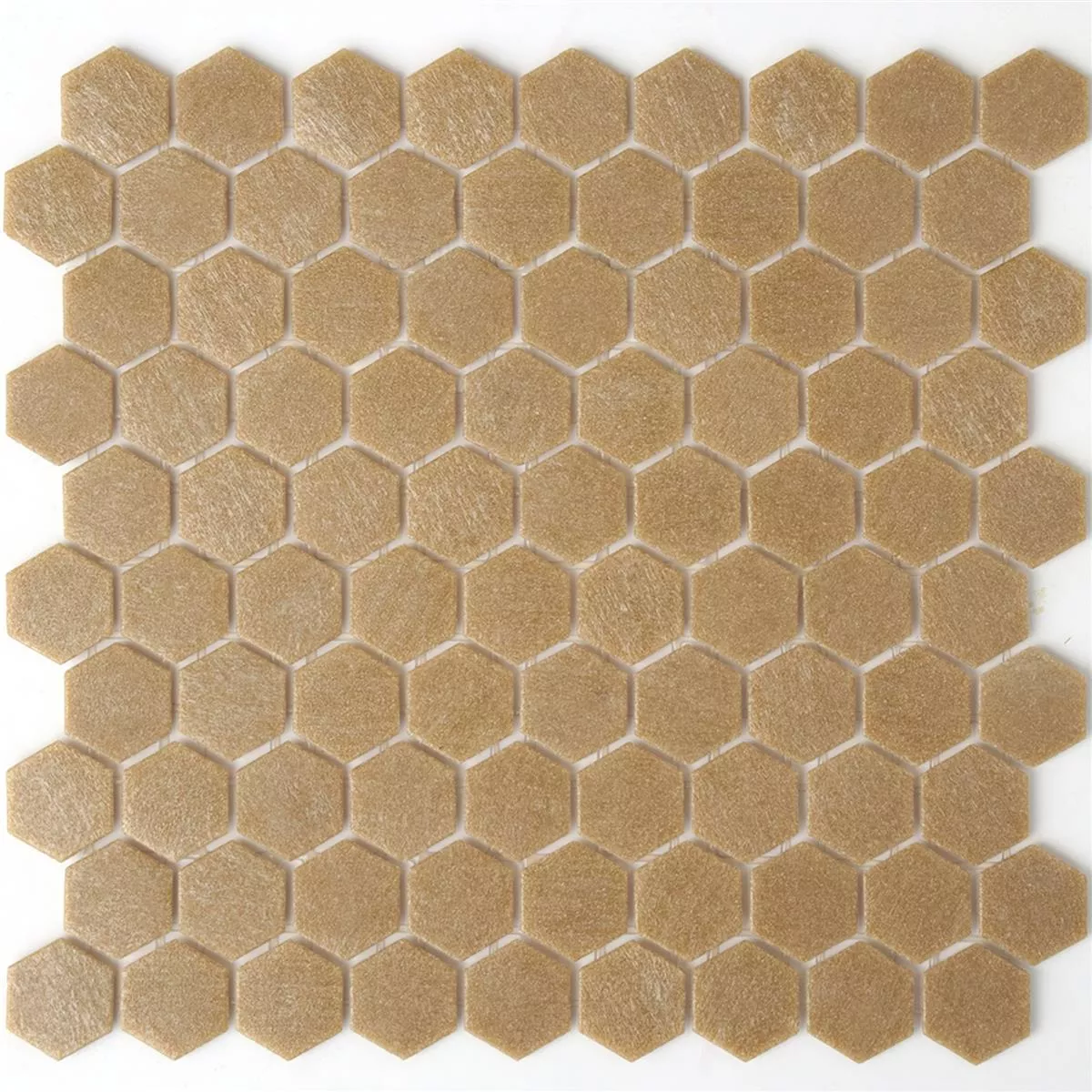 Lasimosaiikki Laatat Trend-Vi Hexagonal 182 Vaalean Ruskea