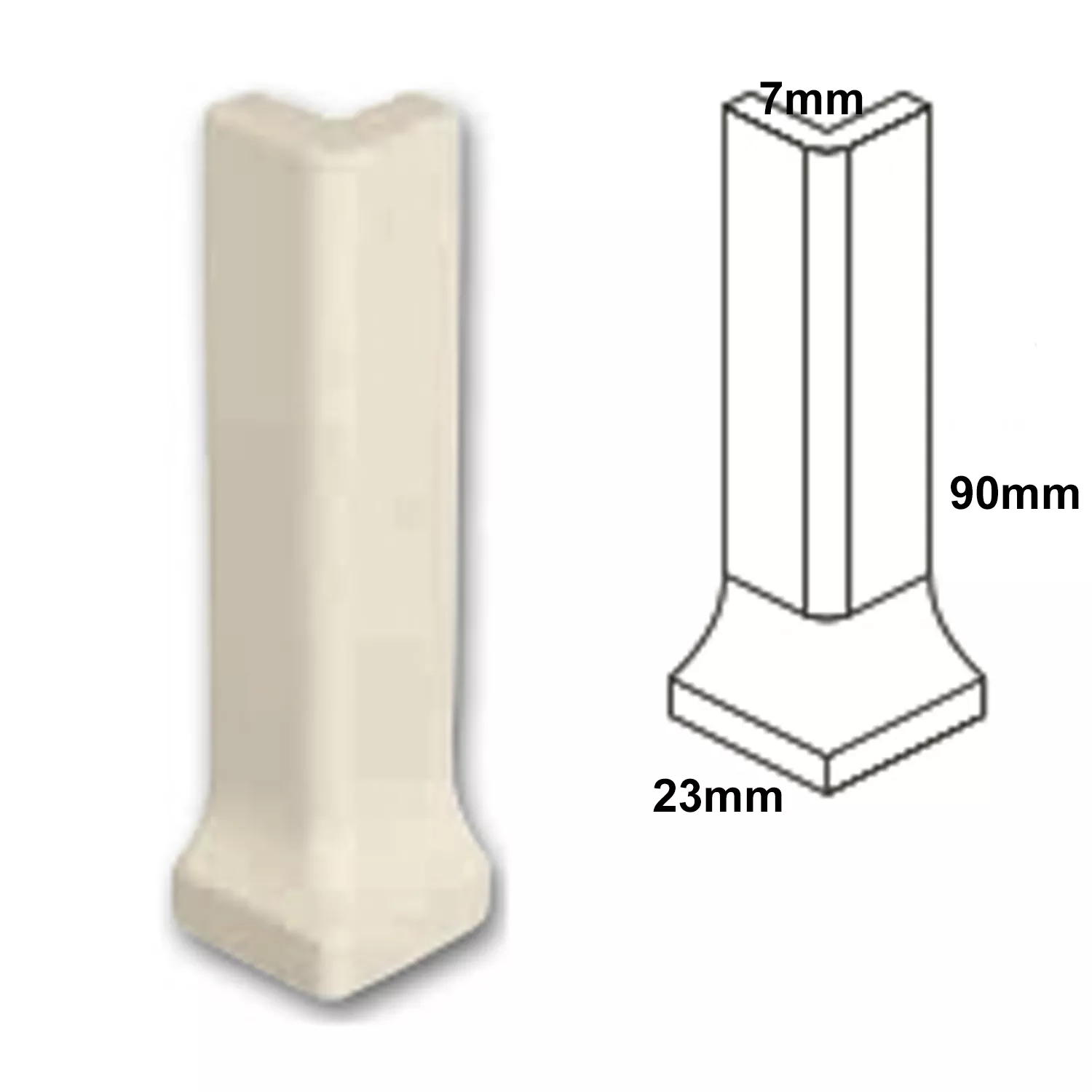 Ulkokulma Courage Antrasiitti Himmeä 2,3x9cm Ulkokulma Courage Antrasiitti Himmeä 2,3x9cm