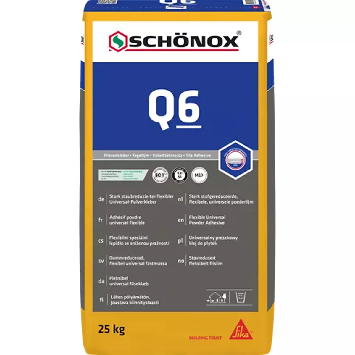 Laattaliima Schönox Q6 - (seinä- ja lattia) yleisliima (25 kg)