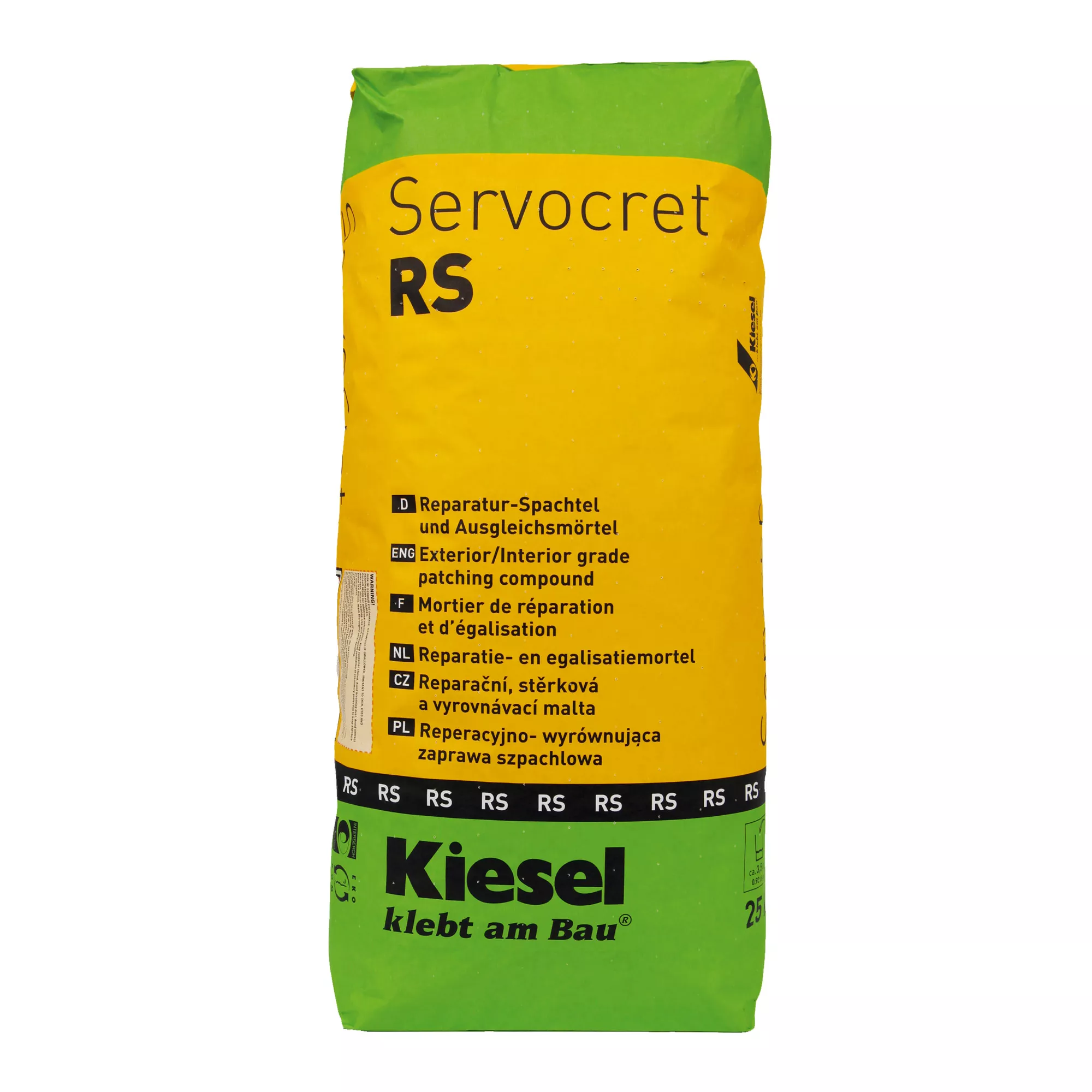 Kiesel Servocret RS - nopea korjaustäyte ja tasoituslaasti (25KG)